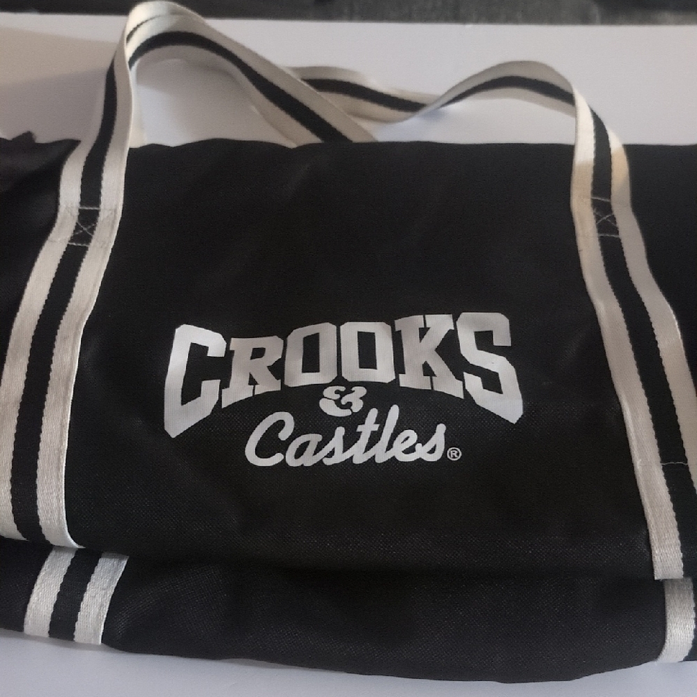 Crooks & Castles Black and White Logo Tote